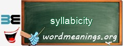 WordMeaning blackboard for syllabicity